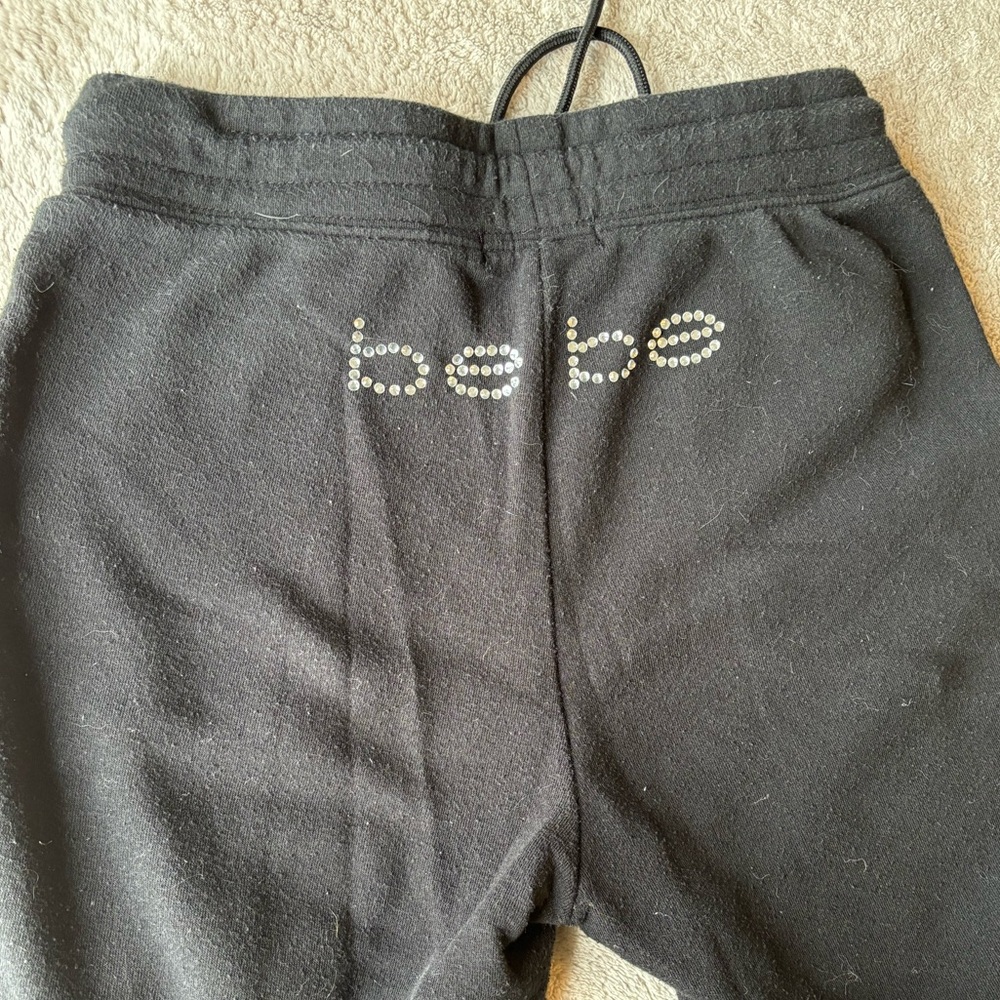 Bebe fitted black sweatpants